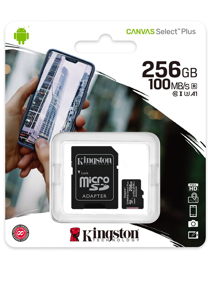 Memoria MicroSD Kingston 256GB Canvas