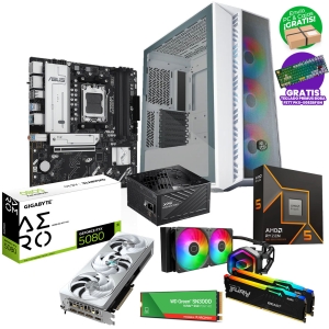 PC Gamer Ryzen 5 9600X, 32GB RAM 6000MT/s, 2TB SSD M.2, RTX 5080 de 16GB, Case MB520
