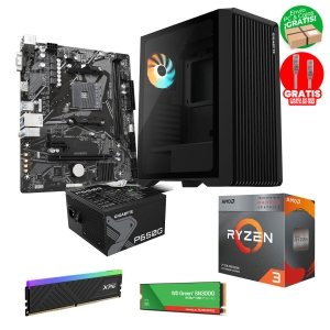 PC Gamer Ryzen 3 3200G, 8GB RAM 3200MT/s, SSD 500GB Wester, C103
