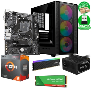 PC Gamer Ryzen 3 3200G, 16GB RAM 3200MT/s, SSD M.2 500GB, Case Eagle