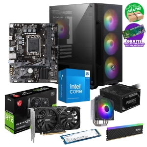 PC Gamer I5-14400F, 16GB RAM 3200MT/s, SSD M.2 1TB, RTX 3050 6GB, Case M100A