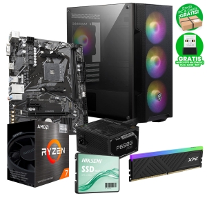 PC Gamer Ryzen 7 5700G, 16GB RAM 3200MT/s RGB, Sata 256GB, Case M100A