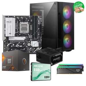 PC Gamer Ryzen 7 8700G, 16GB XPG 5600MT/s , SSD Sata 256GB, Case M100A