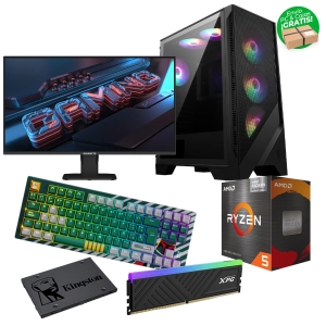 PC Combo Ryzen 5 5600GT, 16GB RAM 3200MT/s, A400 960GB + Monitor + Teclado