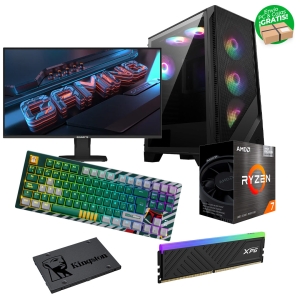 PC Combo Ryzen 7 5700G, 16GB RAM 3200MT/s, A400 960GB + Monitor + Teclado