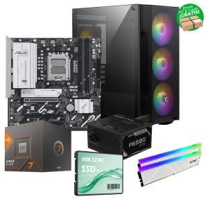 PC Gamer Ryzen 7 8700G, 16GB XPG 5600MT/s , SSD Sata 256GB, Case M100A