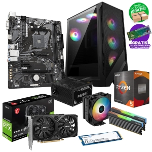 PC Gamer Ryzen 5 5500, 16GB RAM (2x8)  3200MT/s,  SSD 1tb M.2, RTX 3050 6GB, Case 120A